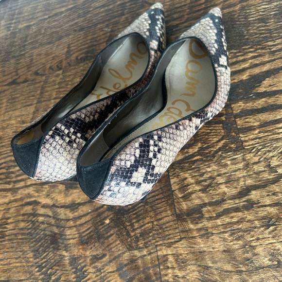 Sam Edelman Hazel Snakeskin Stiletto Heels Pump Size 10M - Picture 9 of 11